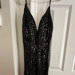 Black Sequin Maxi Dress/Gown from Fashionova